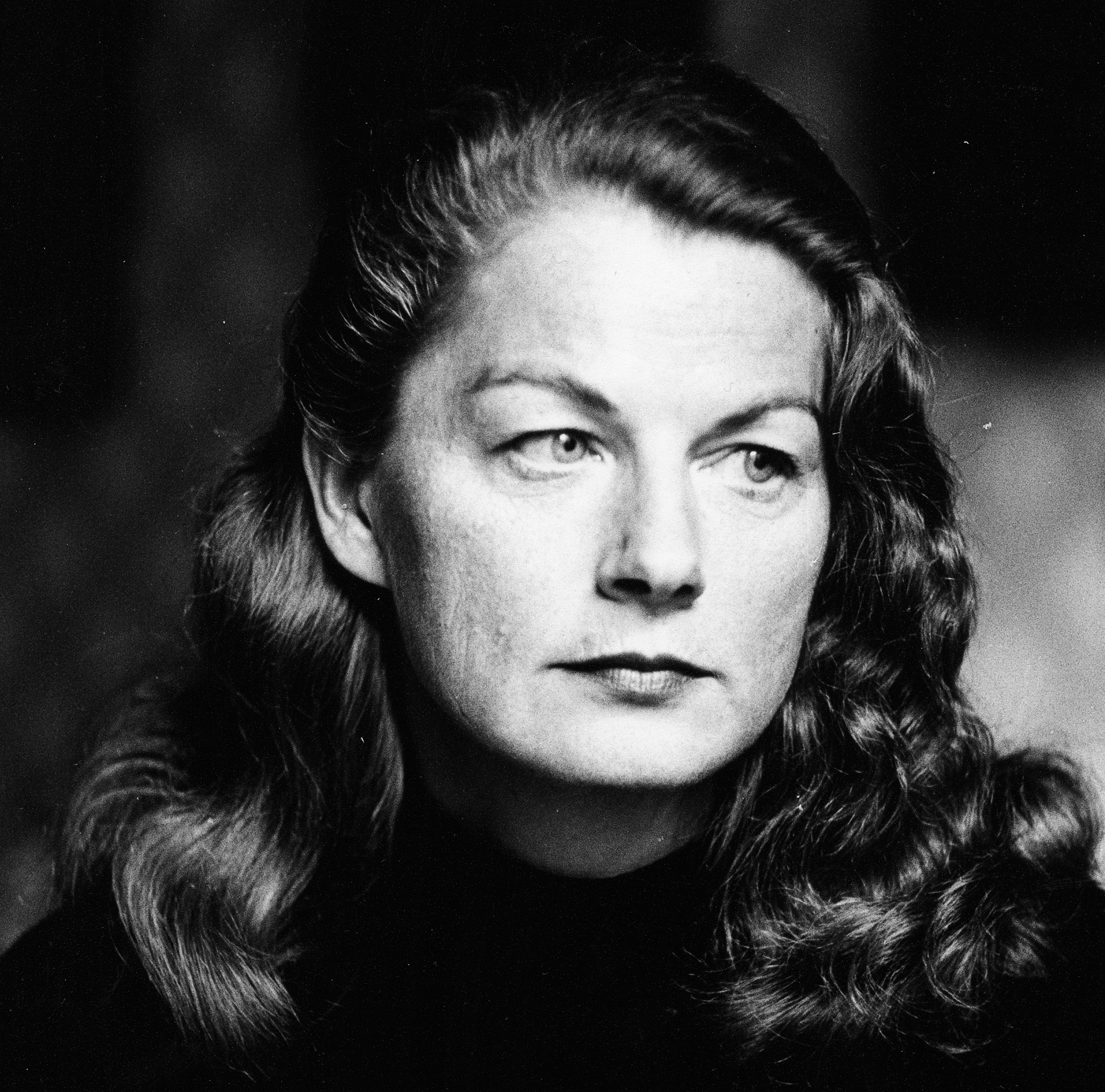 Black-and-white portrait of Maria Wine