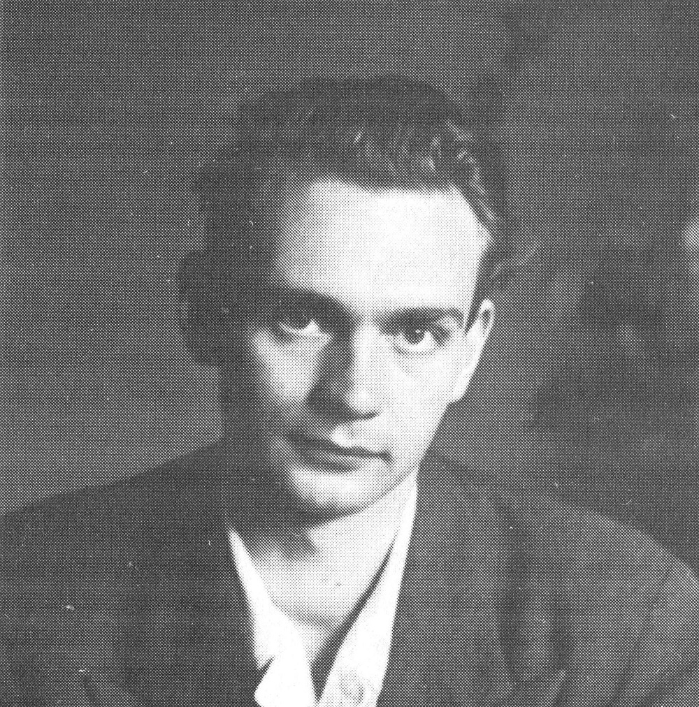 Black-and-white, pixillated image of Stig Dagerman in the 1940s