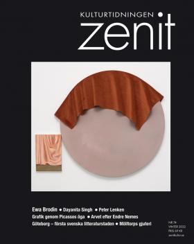 Magazine cover featuring abstract artwork.