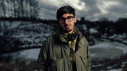 Adrian Perera in snowy landscape