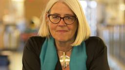 Ulrika Knutson with blue scarf