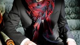 Peter Fröberg Idling in a red scarf