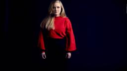 Felicia Stenroth in front of black background