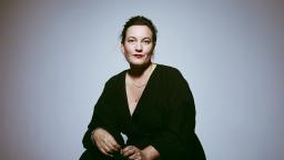 Agnes Lidbeck in black dress
